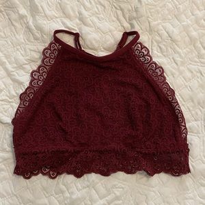 Aerie High Neck Lace  Bralette Sz L